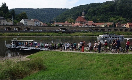 Queue for the ferry in Czech Republic