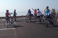 Some of Bill's riders at the Mattituck Beach. Submitted by Norm