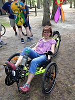 Bonnie on Claire's Recumbent 2