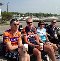 After the ride at the Bellport dock