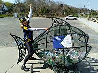 Donna Riding the Iron Pier fish ...